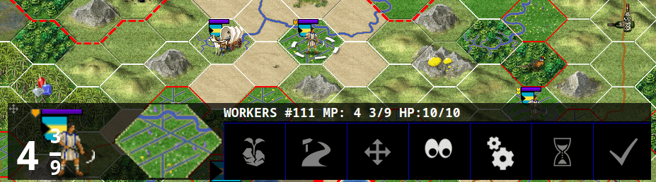 Freeciv21 Unit Controls widget